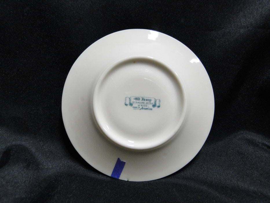 Syracuse Salisbury, Coral Rim: 4 3/8" Demitasse Saucer Only, No Cup, As Is
