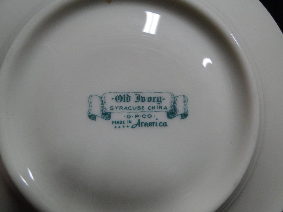 Syracuse Salisbury, Coral Rim: 4 3/8" Demitasse Saucer Only, No Cup, As Is