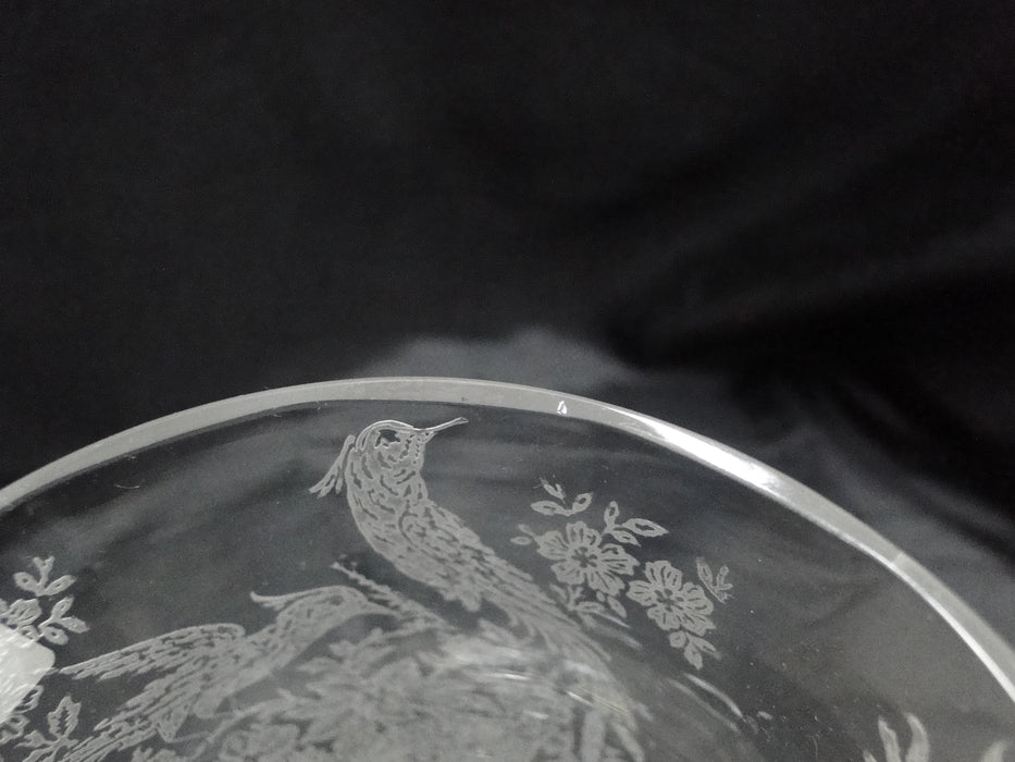 Tiffin Persian Pheasant, 17358, Etched Birds: Water or Wine Goblet (s), 8" Tall