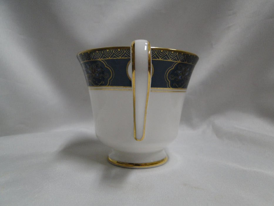 Royal Doulton Carlyle: Blue Flowers, Teal Band, Gold: Cup & Saucer Set (s), 3"
