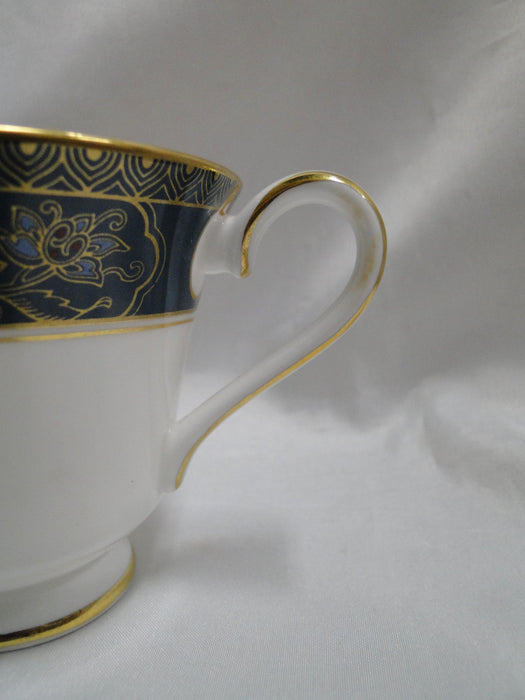 Royal Doulton Carlyle: Blue Flowers, Teal Band, Gold: Cup & Saucer Set (s), 3"