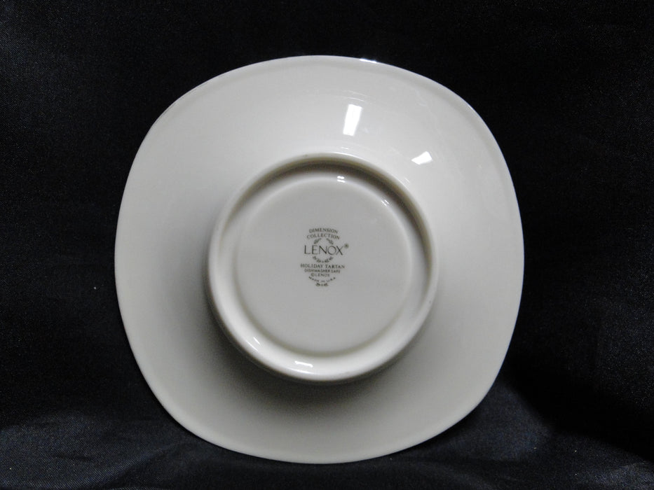 Lenox Holiday Tartan, Fruit, Plaid Ribbon: Square Cup & Saucer Set (s), 3 1/8"