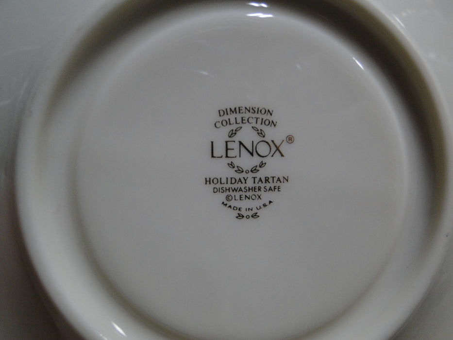 Lenox Holiday Tartan, Fruit, Plaid Ribbon: Square Cup & Saucer Set (s), 3 1/8"