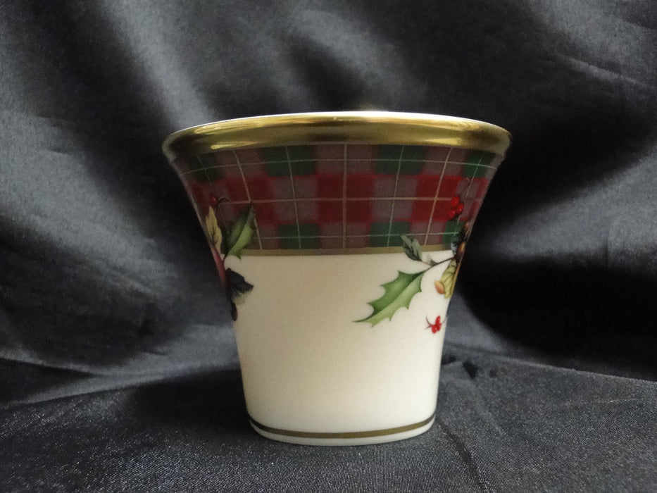 Lenox Holiday Tartan, Fruit, Plaid Ribbon: Square Cup & Saucer Set (s), 3 1/8"