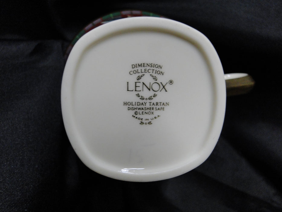 Lenox Holiday Tartan, Fruit, Plaid Ribbon: Square Cup & Saucer Set (s), 3 1/8"