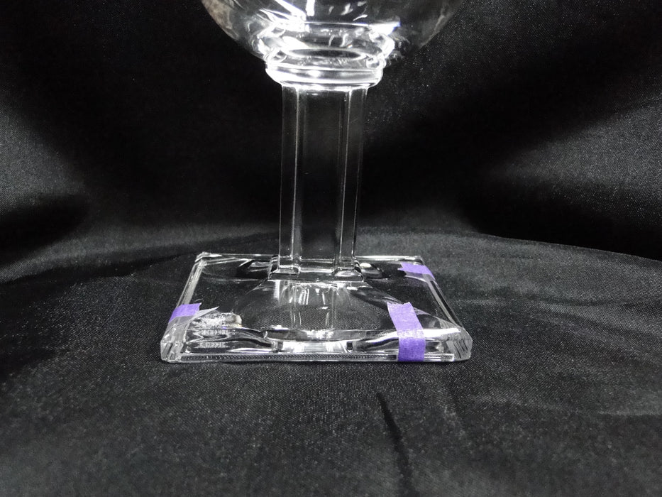 Heisey New Era, Square Base: Water or Wine Goblet (s), 6 1/4" Tall, As Is