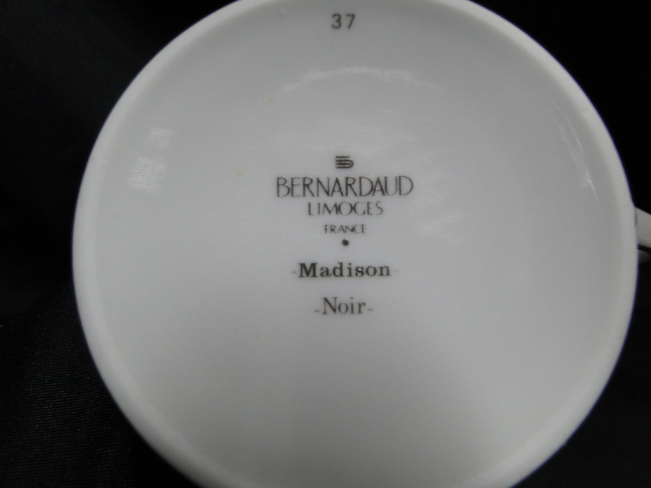 Bernardaud Madison Noir / Black: Cup & Saucer Set, 2 1/4" Tall