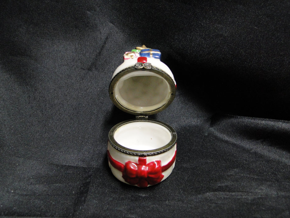 Christmas Tree with Presents: Hinged Trinket Box / Place Card Holder, 4" Tall