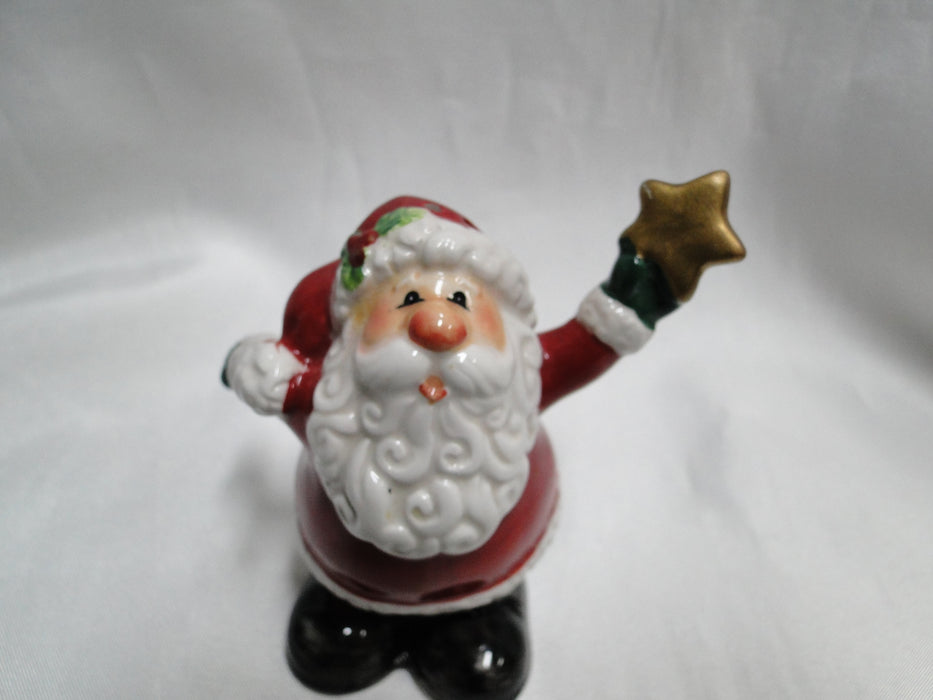 Fitz & Floyd Merry Christmas, Santa: Salt OR Pepper Shaker, 2 Holes, 3 1/4"