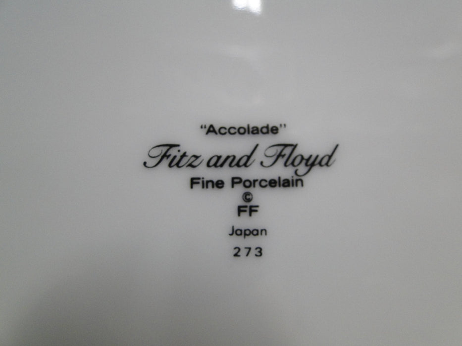Fitz & Floyd Accolade, Yellow & Red on Black: Salad Plate (s), 7 1/2"