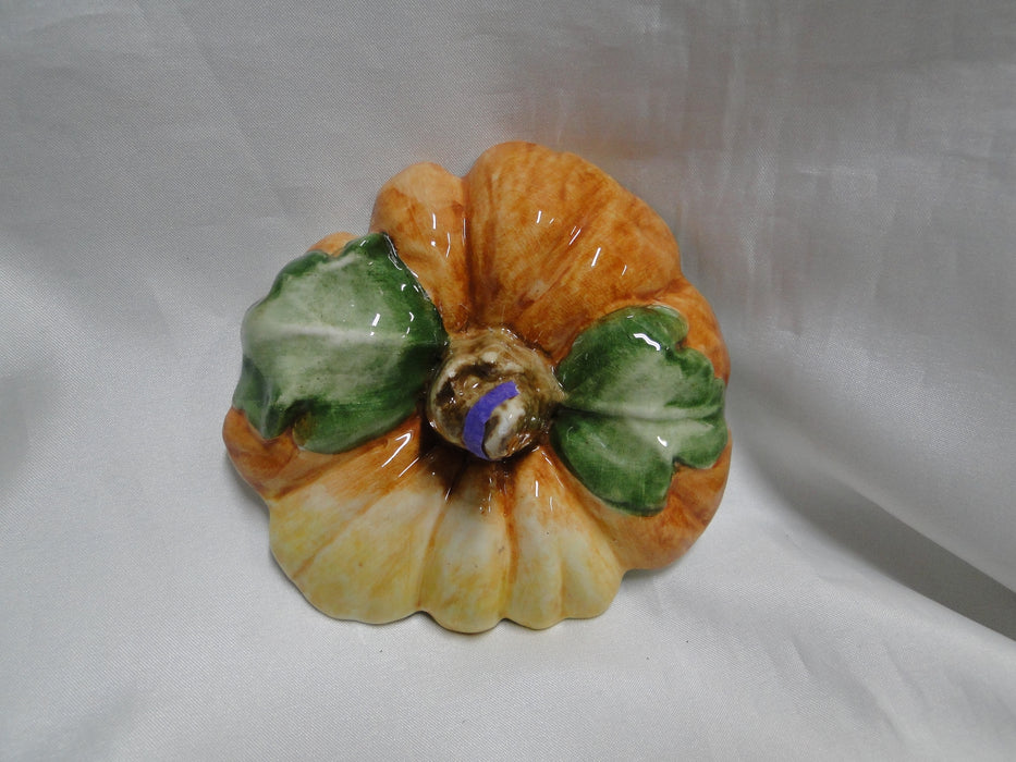 Ceramic Pumpkin Shape: Soup Bowl / Candy Dish w/ Lid, 14oz, As Is