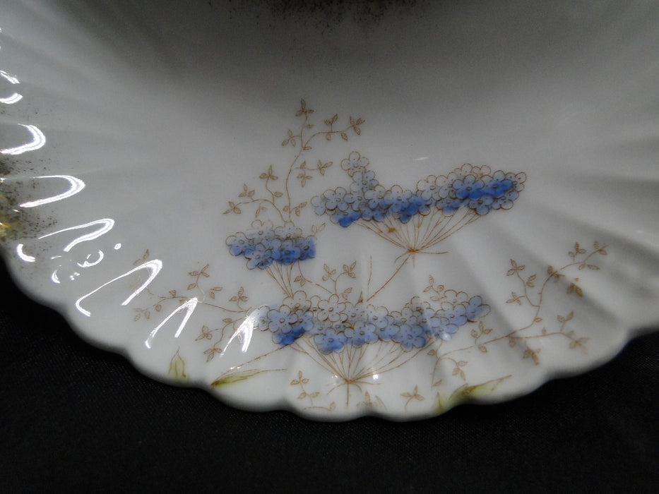 Dresden Blue Flowers, Gold Accents: Crescent Dish, 6 1/4" x 2 7/8"