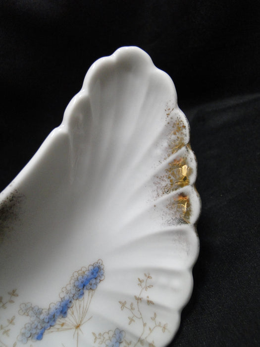 Dresden Blue Flowers, Gold Accents: Crescent Dish, 6 1/4" x 2 7/8"