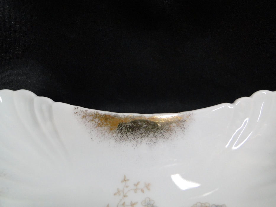 Dresden Blue Flowers, Gold Accents: Crescent Dish, 6 1/4" x 2 7/8"