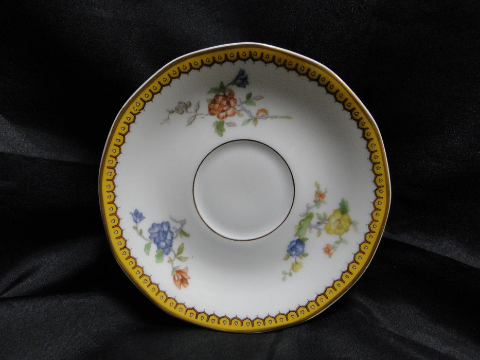 Haviland Eden, Birds & Flowers, Mustard Band: Cup & Saucer Set (s), 2"