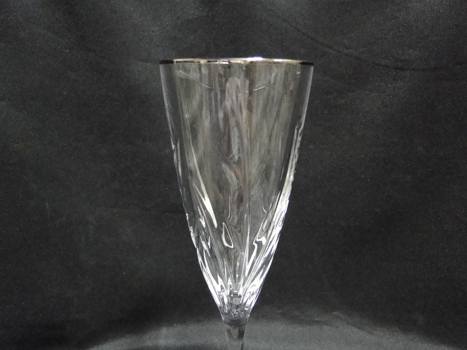 Cristal d'Arques Cassandra Platinum, Leaf Cuts: Champagne Flute (s), 8 5/8"