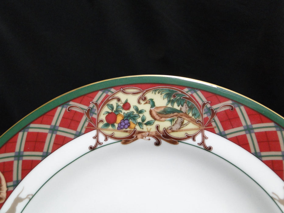 Noritake Royal Hunt, 3930, Plaid, Fruit, Animals: Oval Serving Platter, 13 3/4"