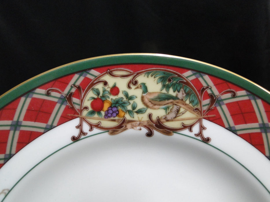 Noritake Royal Hunt, 3930, Plaid, Fruit, Animals: Oval Serving Platter, 12"