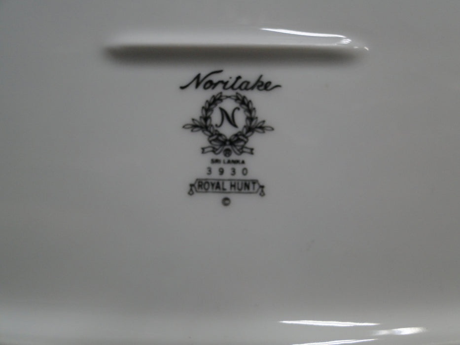 Noritake Royal Hunt, 3930, Plaid, Fruit, Animals: Oval Serving Platter, 12"
