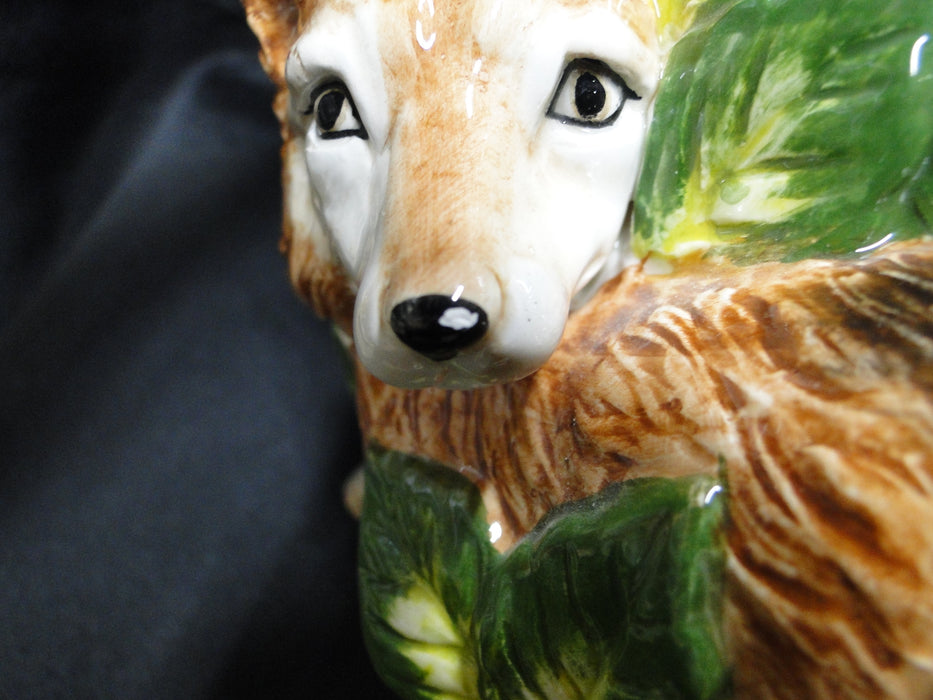 Noritake Royal Hunt, 3930, Plaid Bow: Fox Figurine Serving Pitcher, 7", As Is
