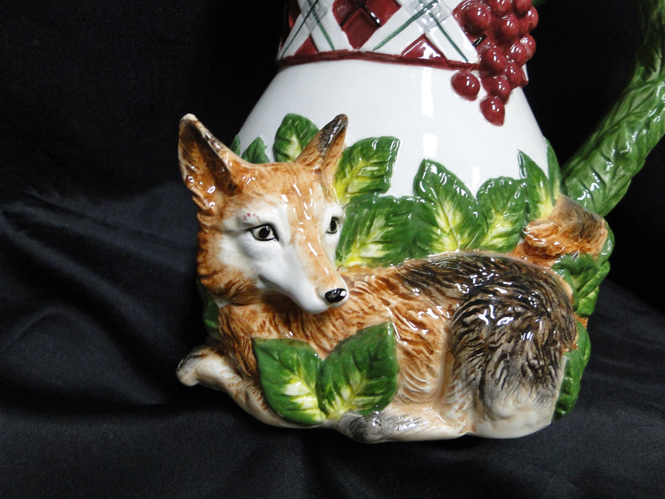 Noritake Royal Hunt, 3930, Plaid Bow: Fox Figurine Serving Pitcher, 7", As Is