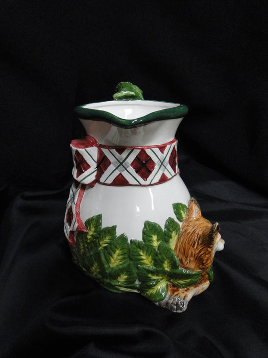Noritake Royal Hunt, 3930, Plaid Bow: Fox Figurine Serving Pitcher, 7", As Is