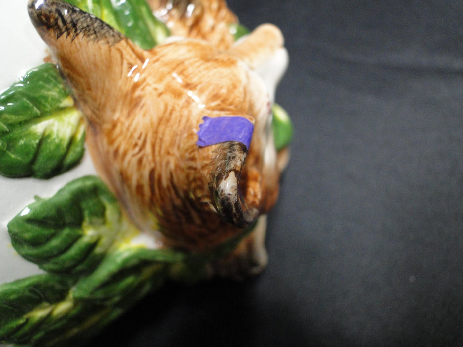 Noritake Royal Hunt, 3930, Plaid Bow: Fox Figurine Serving Pitcher, 7", As Is