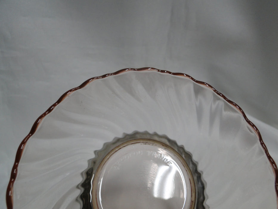 Cristal d'Arques Rosaline Pink, Swirled: Bowl w/ Metal Base, 4 7/8" x 2 5/8"