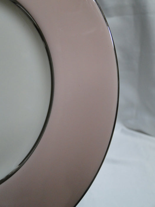 Castleton Fontaine, Pink, Flowers, Platinum Trim: Salad Plate, 8 3/8"