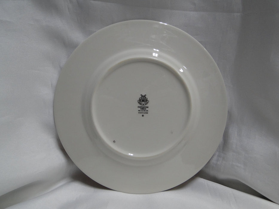Castleton Fontaine, Pink, Flowers, Platinum Trim: Salad Plate, 8 3/8"