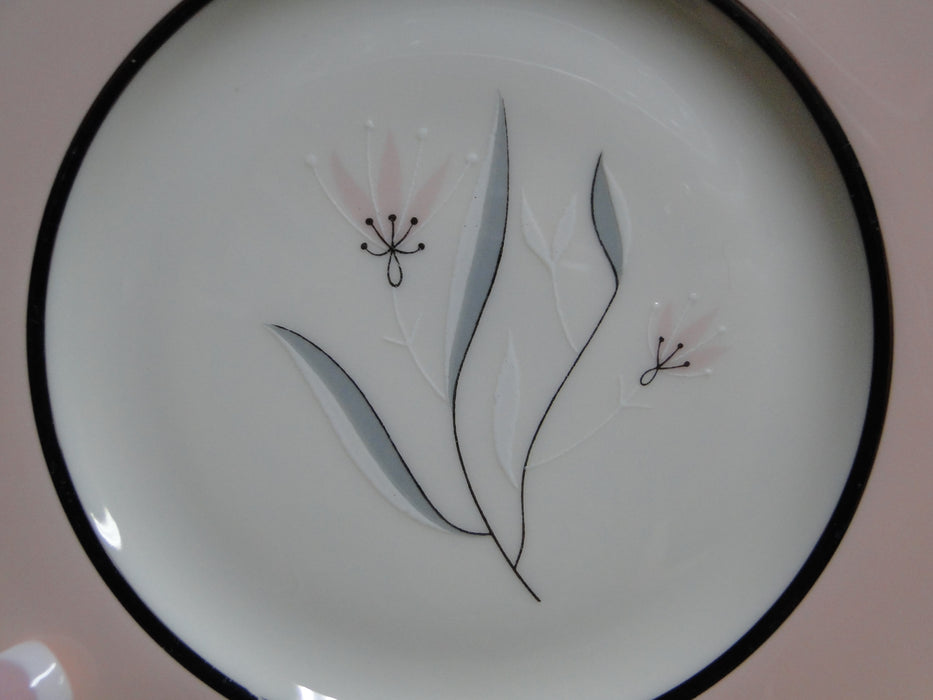 Castleton Fontaine, Pink, Flowers, Platinum Trim: Bread Plate, 6 1/4"