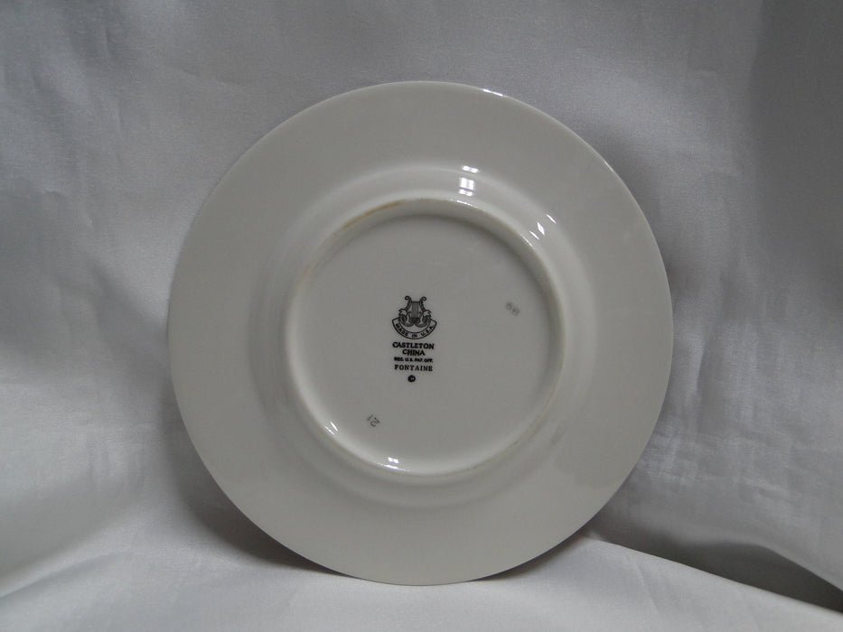 Castleton Fontaine, Pink, Flowers, Platinum Trim: Bread Plate, 6 1/4"