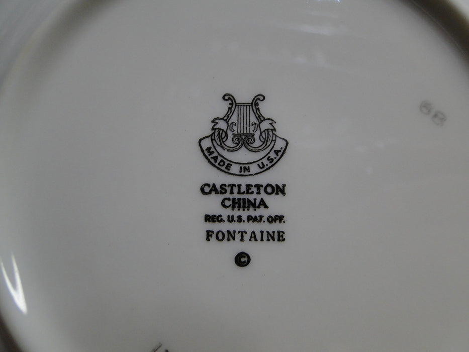 Castleton Fontaine, Pink, Flowers, Platinum Trim: Bread Plate, 6 1/4"