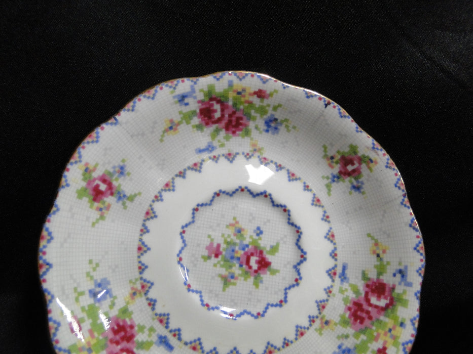 Royal Albert Petit Point, Floral Embroidery: Demi Cup & Saucer Set (s), 2 5/8"