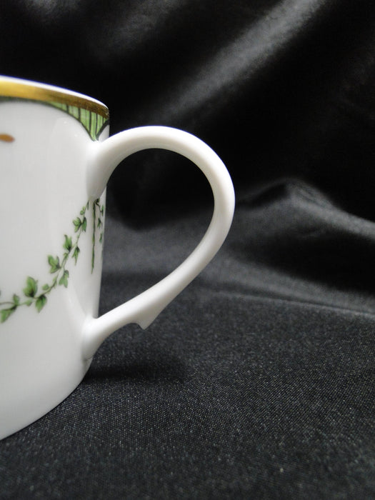 Raynaud Ceralene Festivites, Green Garland: 2 1/4" Cup Only, No Saucer, As Is