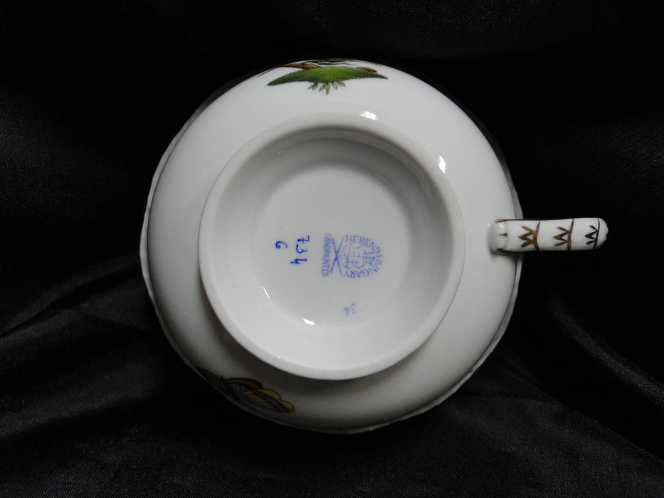 Herend Rothschild Bird: Cup & Saucer Set, 734 & 734, RO, Motif B