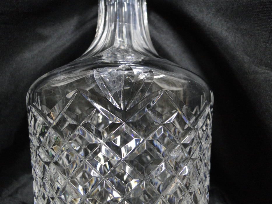 Waterford Crystal Templemore, Cut Cross Hatch: Decanter & Stopper, 12 1/2" Tall
