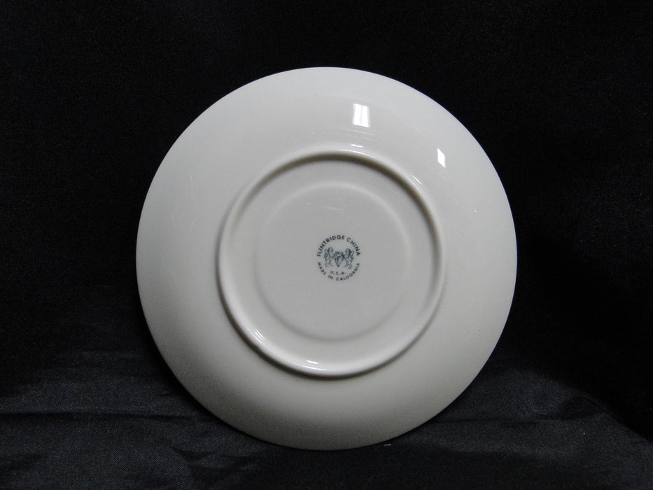 Flintridge Reverie Strata Blue, White Flower, Platinum: 6 1/4" Saucer Only
