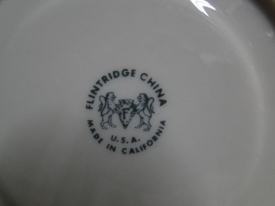 Flintridge Reverie Strata Blue, White Flower, Platinum: 6 1/4" Saucer Only
