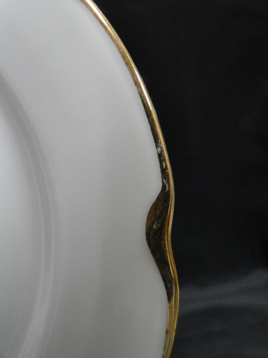 Carlsbad 3405, White w/ Gold Edge, Scalloped: Bread Plate, 6"