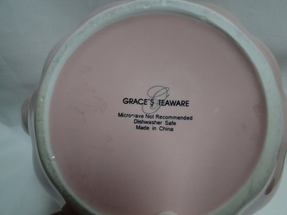 Grace's Teaware Pink w/ Gold Trim, Fluted: Teapot & Lid, 8"