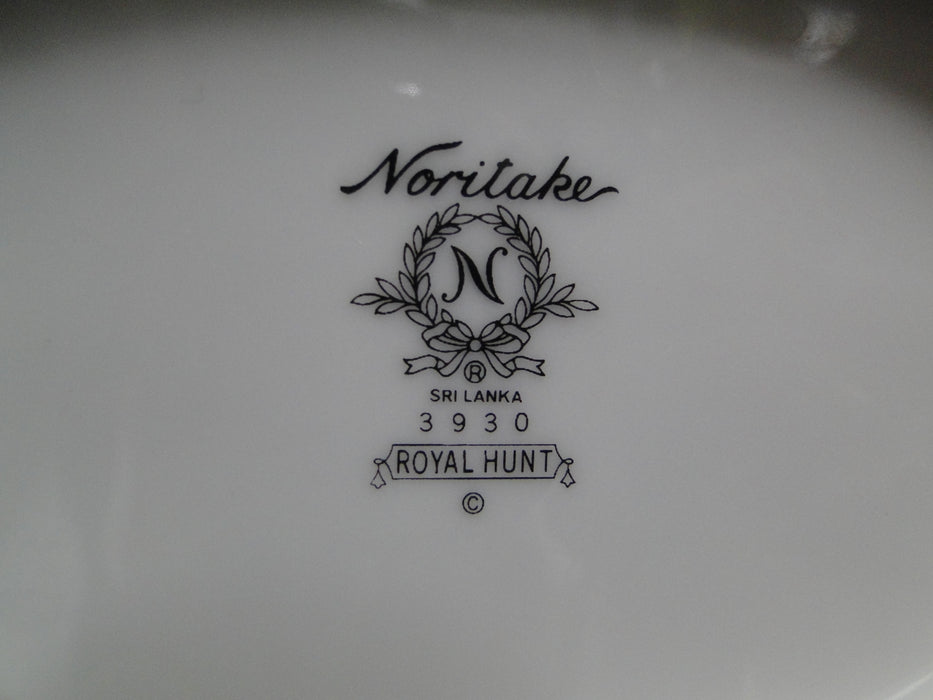 Noritake Royal Hunt, 3930, Plaid, Fruit, Animals: Gravy Boat w/ Att Underplate