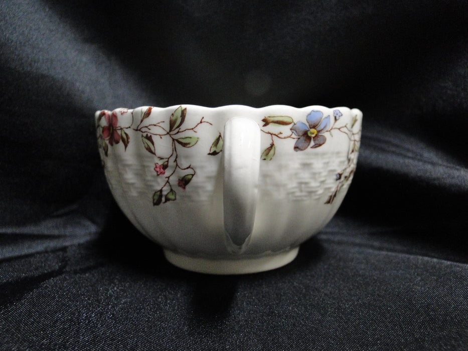 Spode Wicker Dale, Floral on Chelsea Wicker: 2" Cup Only, No Saucer, Crazing