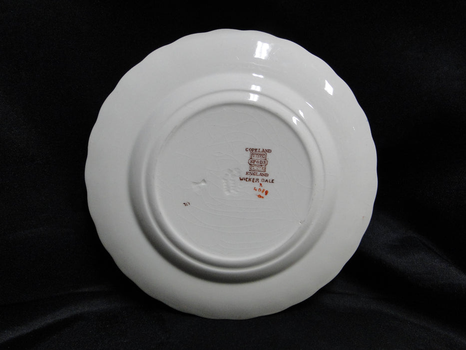 Spode Wicker Dale, Floral on Chelsea Wicker: Bread Plate (s), 6 1/2", Crazing
