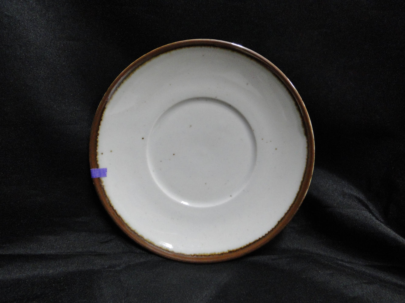 Dansk Brown Mist, Brown Trim, Speckles: 6 1/4 Saucer Only, Coupe Shape, As Is