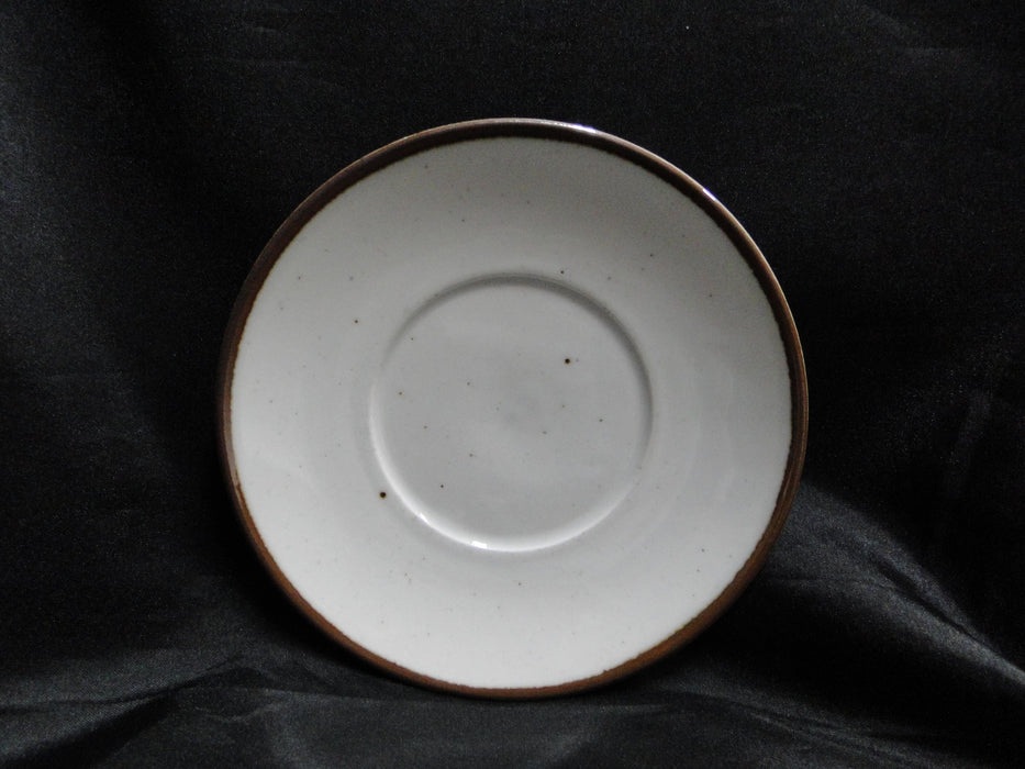 Dansk Brown Mist, Brown Trim, Speckles: 6 1/4 Saucer Only, Coupe Shape, As Is