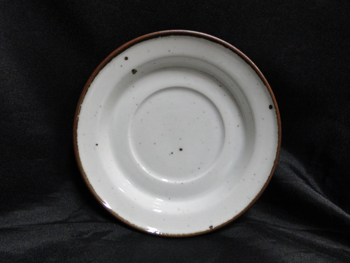 Dansk Brown Mist, Brown Trim, Speckles: 6 1/4 Saucer Only, Rim Shape, As Is