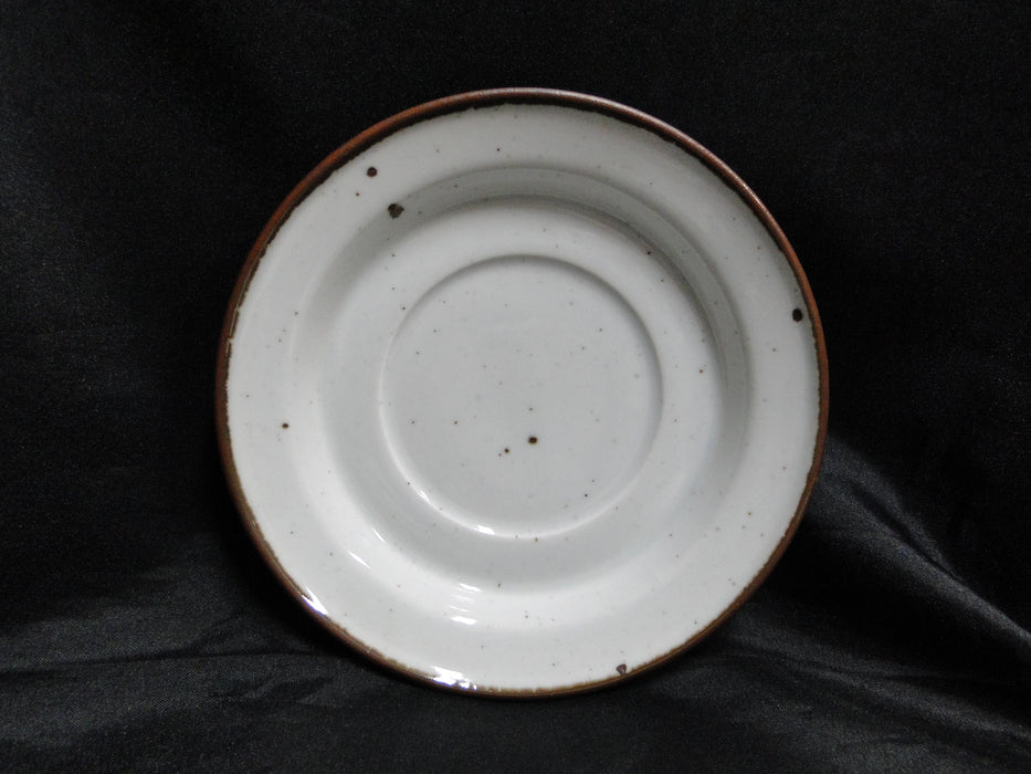 Dansk Brown Mist, Brown Trim, Speckles: 6 1/4 Saucer Only, Rim Shape, As Is