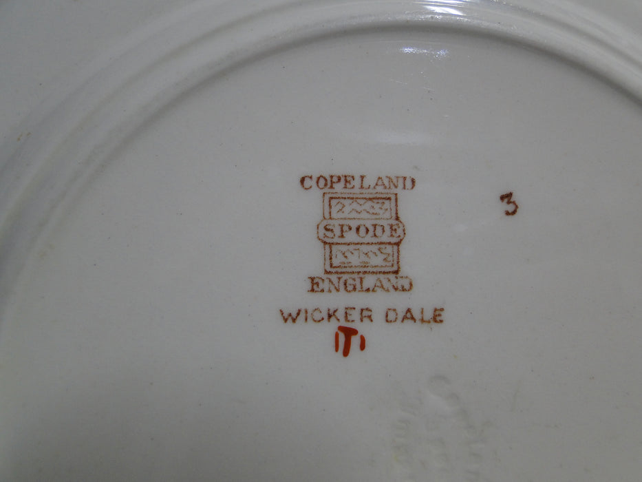 Spode Wicker Dale, Floral on Chelsea Wicker: Salad Plate (s), 8", Nicks