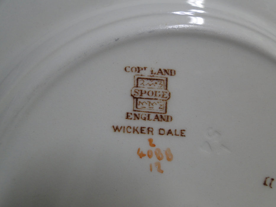Spode Wicker Dale, Floral on Chelsea Wicker: Salad Plate (s), 8", Nicks